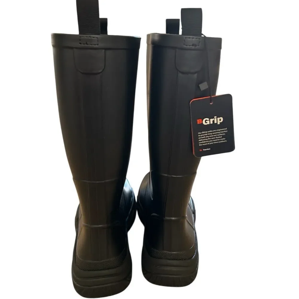 BASS OUTDOOR Men's Breathable Field Rainboot, Black, Size Men’s 9, NWT